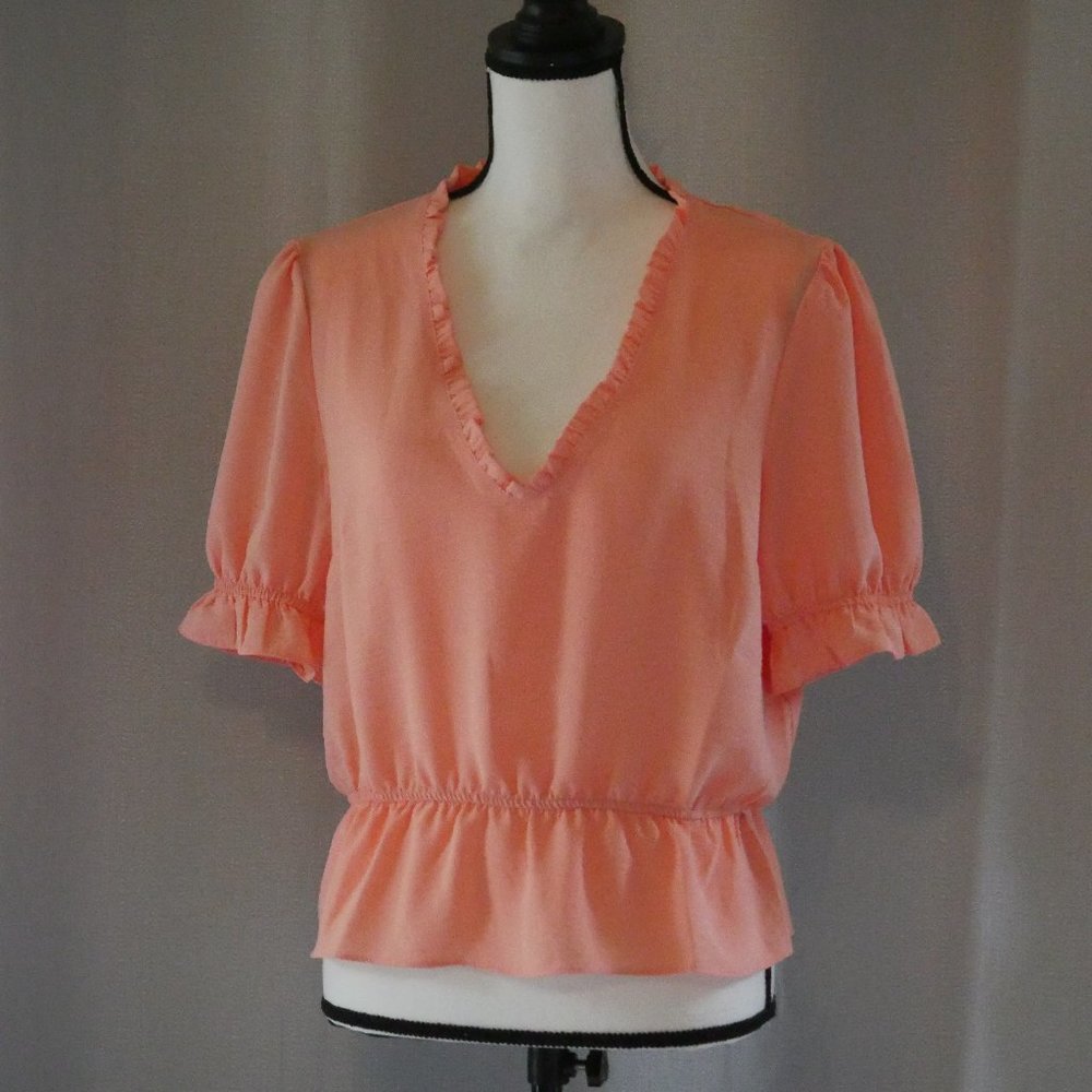 Top Shop Peach Blouse Size 10